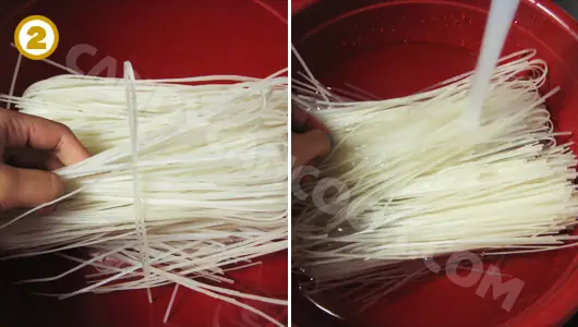 Đầu Tiên Ngâm Phở Khô Vào Nước Ấm Hoặc Nước Lạnh Đầu Tiên Ngâm Phở Khô Vào Nước Ấm Hoặc Nước Lạnh