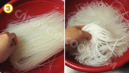 Phở Khô Trước Và Sau Khi Ngâm Nước Phở Khô Trước Và Sau Khi Ngâm Nước