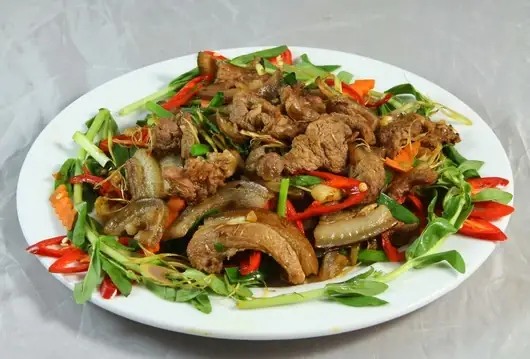 cách nấu bê xào sả ớt