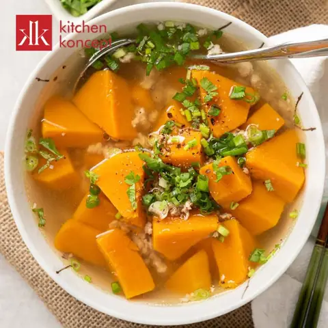 Các Bước Nấu Canh Bí Đỏ Thịt Bằm Các Bước Nấu Canh Bí Đỏ Thịt Bằm