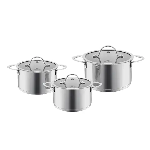 Bộ nồi Inox 304 Impact bonding EL-2480 Size 16, 20, 24cm Bộ nồi Inox 304 Impact bonding EL-2480 Size 16, 20, 24cm