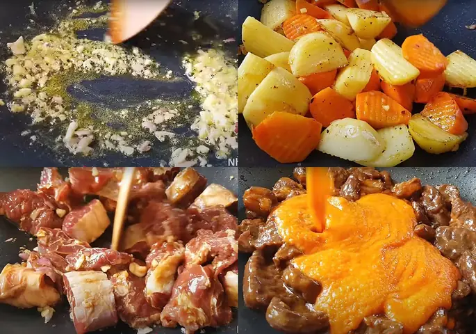 Các Bước Nấu Bò Lagu Nước Cốt Dừa