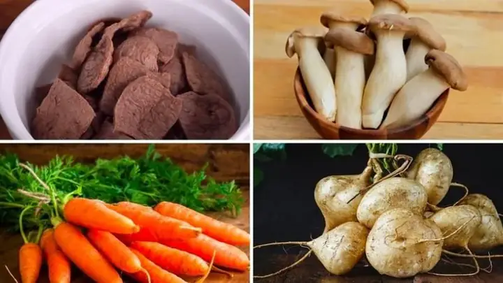 Chuẩn bị nguyên liệu nấu bò kho chay