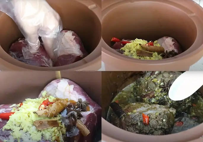 Các bước làm bò rim Các bước làm bò rim