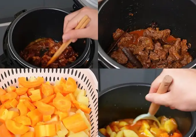 Bước 3: Nấu Sốt Vang