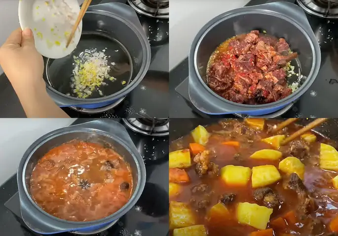 Các bước nấu thịt bò sốt vang kiểu miền Bắc