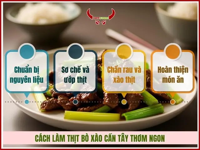 Hướng dẫn cách làm thịt bò xào cần tây thơm ngon Hướng dẫn cách làm thịt bò xào cần tây thơm ngon