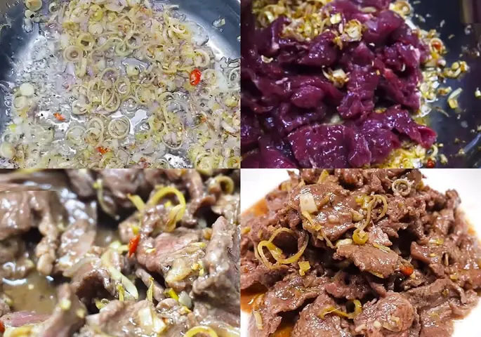 Các Bước Làm Bò Xào Lăn