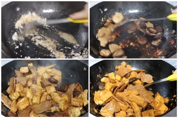 Bước 4: Xào Topping