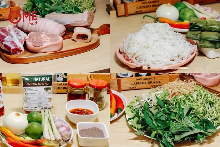 1. Nguyên Liệu Và Gói Gia Vị Cho Món Bún Bò Huế 1. Nguyên Liệu Và Gói Gia Vị Cho Món Bún Bò Huế