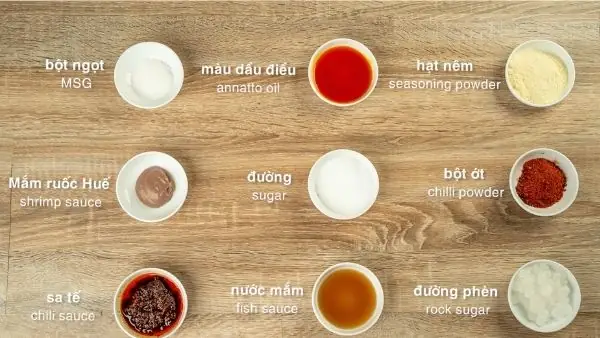 Nguyên liệu chính Nguyên liệu chính