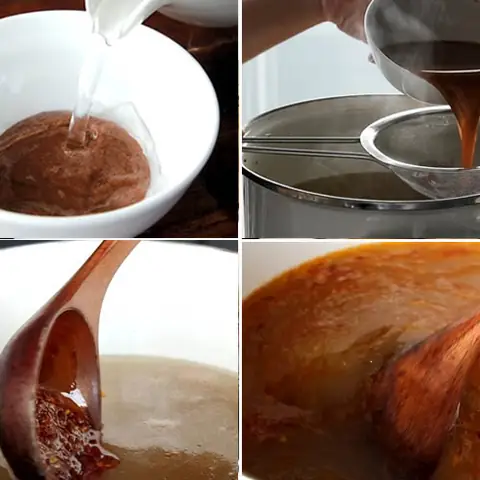 Bước 4: Nấu nước dùng bún bò Huế miền Nam