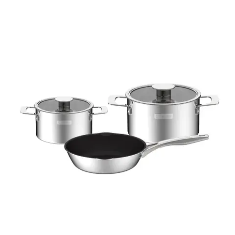 Bộ Nồi Inox Liền Khối Elmich Hera El-8135in Size 18, 22 Chảo 26cm