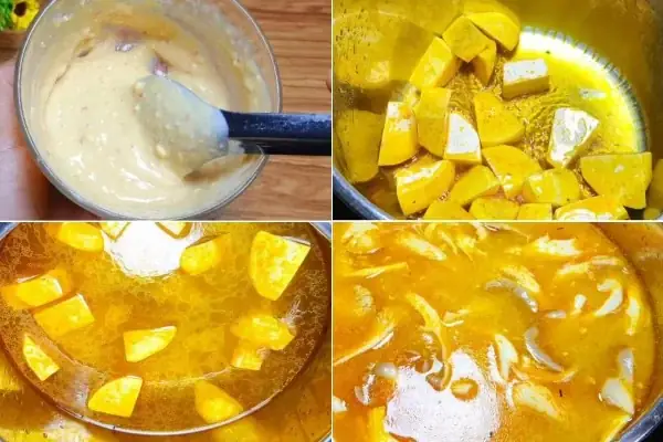 Cách Nấu Lẩu Chao Khoai Môn Chay