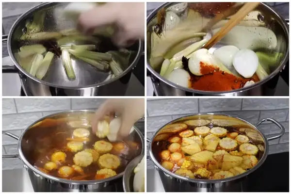 Bước 2: Nấu nước dùng bún bò Bước 2: Nấu nước dùng bún bò