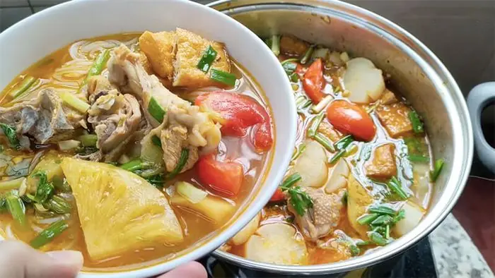 Cách Nấu Bún Gà Cà Chua