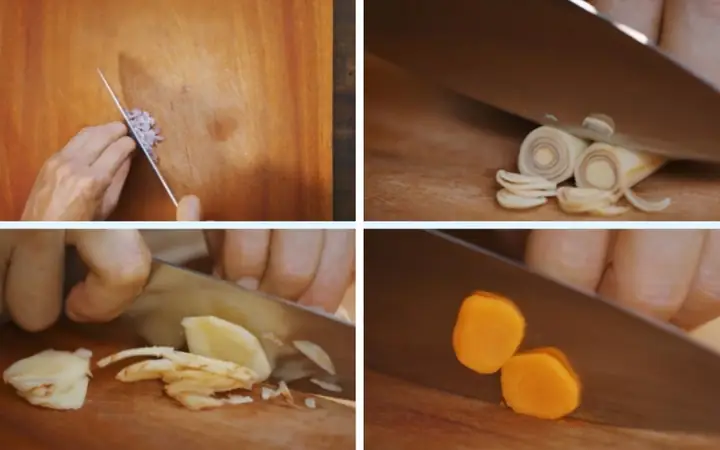 Bước 2: Sơ Chế Các Nguyên Liệu Khác Cho Món Bún Giả Cầy