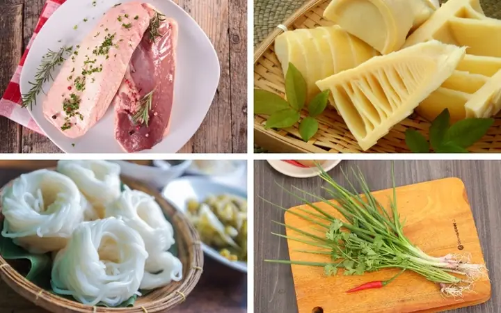 Chuẩn Bị Nguyên Liệu Làm Bún Măng Vịt