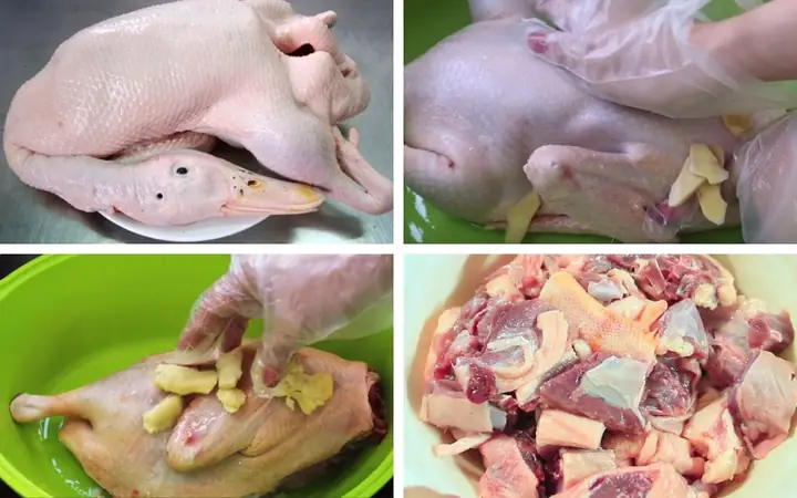 Bước 1Sơ chế vịt