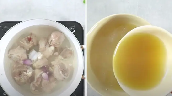 Bước 3Nấu nước dùng