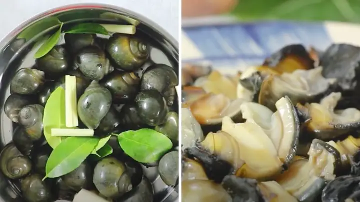 Bước 2Hấp ốc bươu