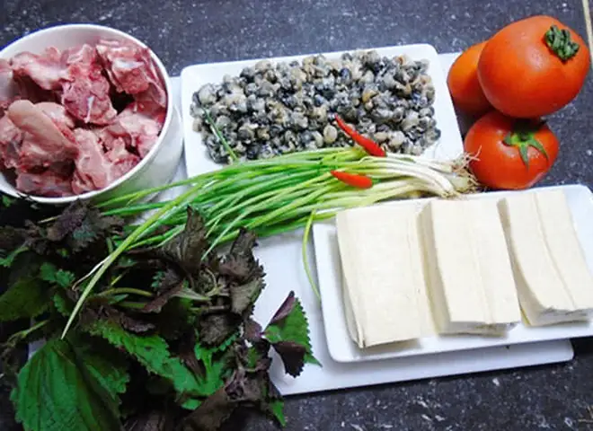 1. Nguyên Liệu Nấu Bún Ốc Ngon