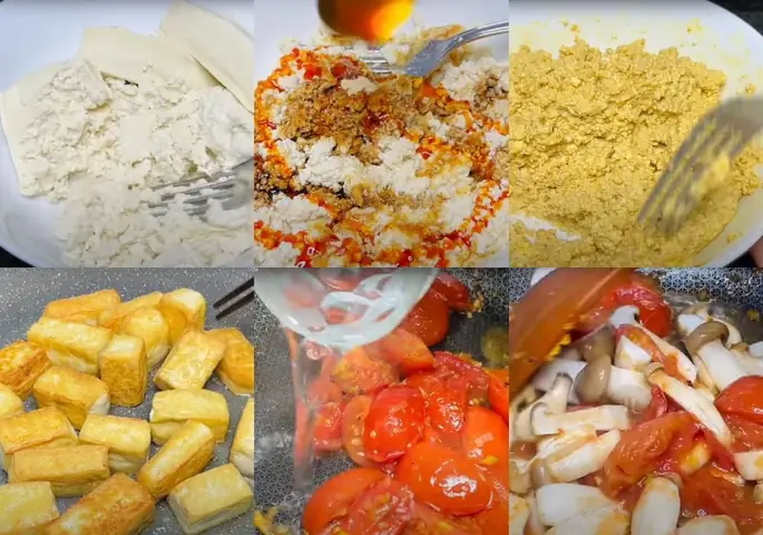 Làm Riêu Chay Từ Tàu Hũ Và Nấm