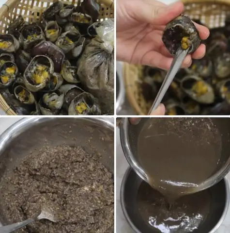 Bước 1: Sơ chế cua đồng Bước 1: Sơ chế cua đồng