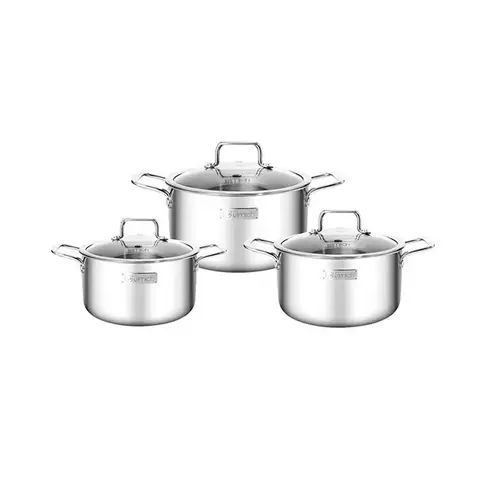 Bộ Nồi Inox 3 Lớp Đáy Liền Elmich Trimax Classic 2106ol Size 18,20,24cm Bộ Nồi Inox 3 Lớp Đáy Liền Elmich Trimax Classic 2106ol Size 18,20,24cm