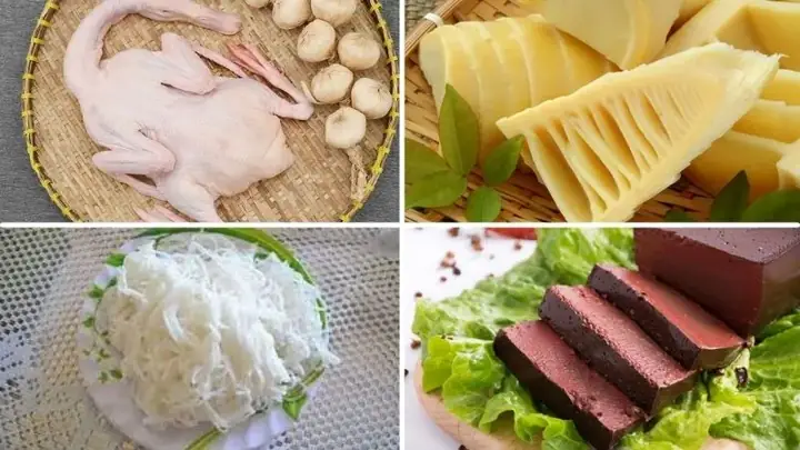 1. Nguyên liệu nấu bún riêu vịt