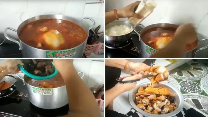 2.4. Bước 4: Nấu nước dùng bún riêu 2.4. Bước 4: Nấu nước dùng bún riêu