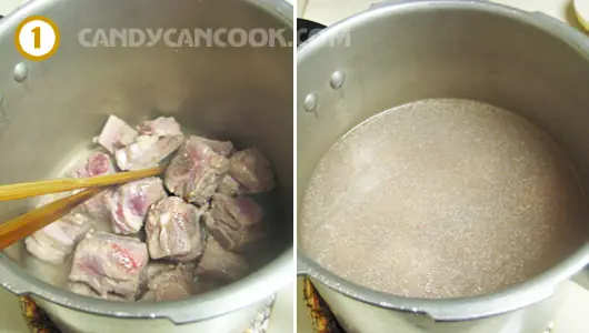 Xào Và Ninh Sườn Cho Nước Dùng