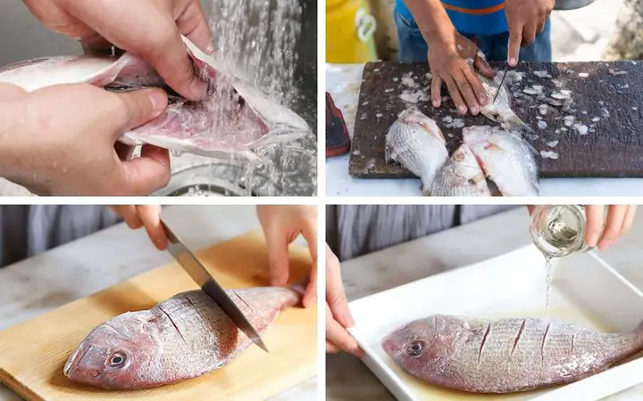 Bước 1: Sơ Chế Cá Và Nguyên Liệu Phụ Bước 1: Sơ Chế Cá Và Nguyên Liệu Phụ