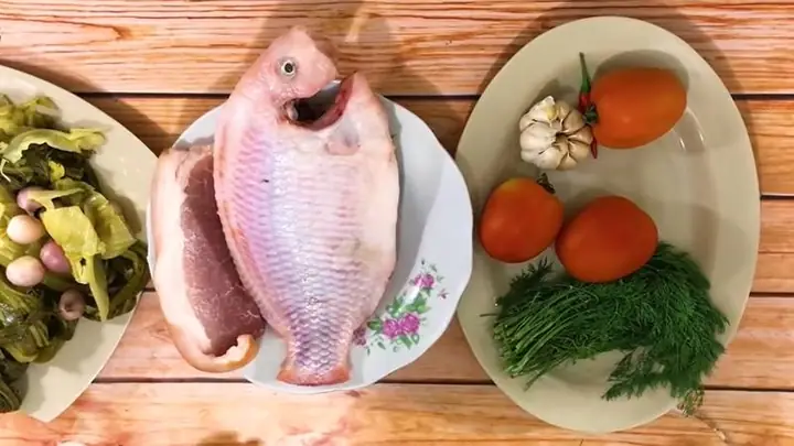 1nguyên Liệu Làm Món Cá Diêu Hồng Om Dưa Chua 1nguyên Liệu Làm Món Cá Diêu Hồng Om Dưa Chua