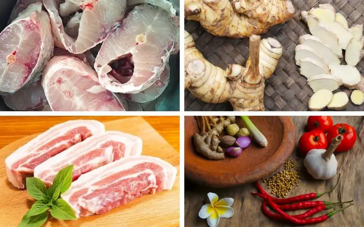 Nguyên Liệu Nấu Cá Kho Làng Vũ Đại Nguyên Liệu Nấu Cá Kho Làng Vũ Đại