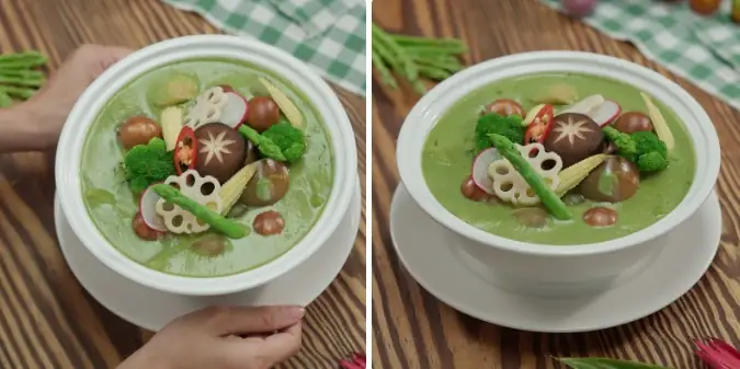 Nấu xà ri xanh chay