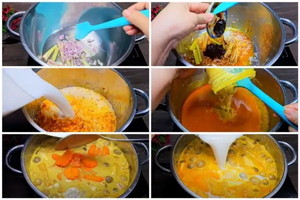 Bước 3: Nấu Món Cà Ri Chay