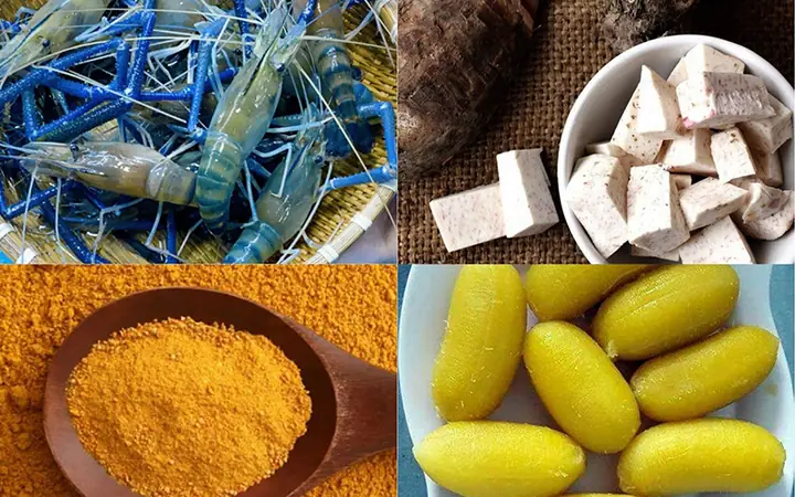 1Nguyên liệu làm món cà ri tôm thơm ngon