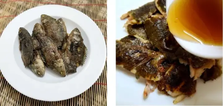 Bước 2: Sơ chế và ướp thịt cá rô đồng