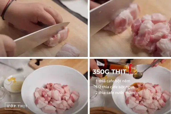 Bước 2: Sơ Chế Thịt