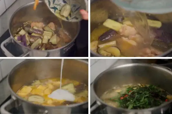 Bước 5: Nấu Canh Cà Bung