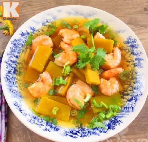 1. Canh bí đỏ nấu tôm 1. Canh bí đỏ nấu tôm