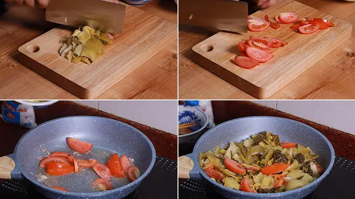 Bước 2xào Sơ Cải Chua, Cà Chua Bước 2xào Sơ Cải Chua, Cà Chua