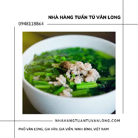 Nấu canh rau cải thịt băm Nấu canh rau cải thịt băm