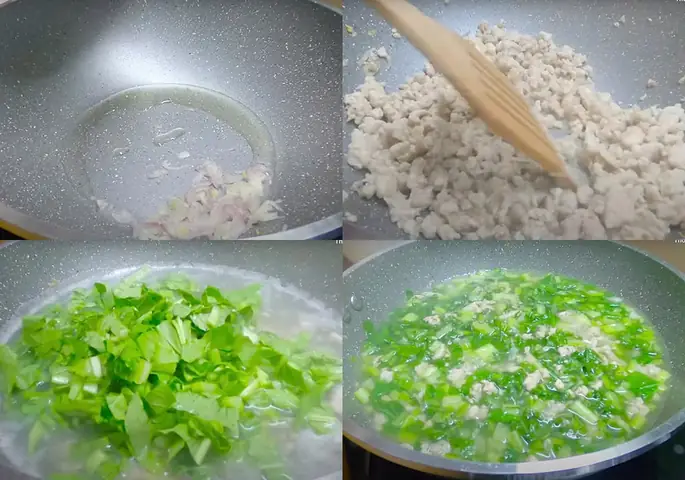 Các Bước Làm Canh Cải Ngọt Thịt Bằm