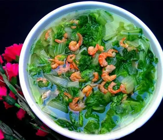 Cách nấu canh cải ngọt tôm khô Cách nấu canh cải ngọt tôm khô