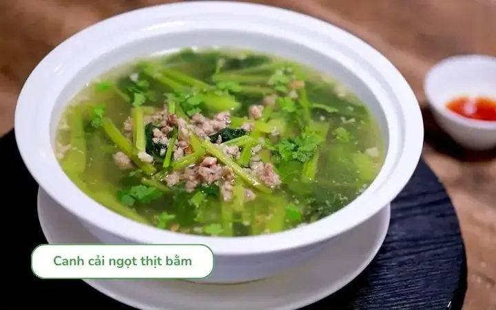 Canh Cải Ngọt Thịt Bằm Canh Cải Ngọt Thịt Bằm
