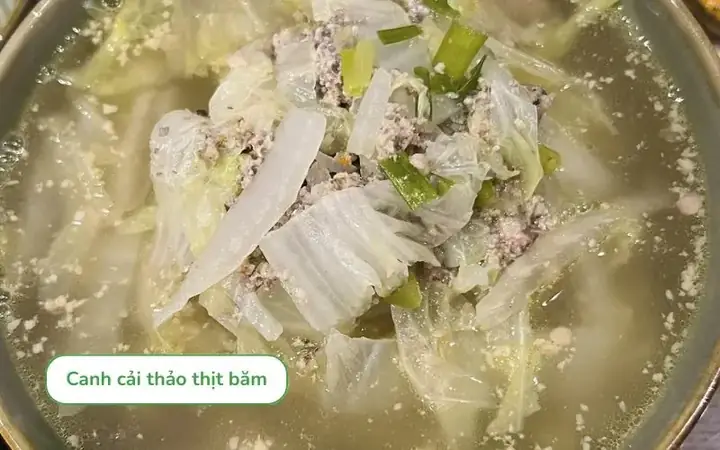 Canh Cải Thảo Thịt Băm