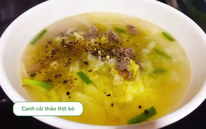 Canh Cải Thảo Thịt Bò