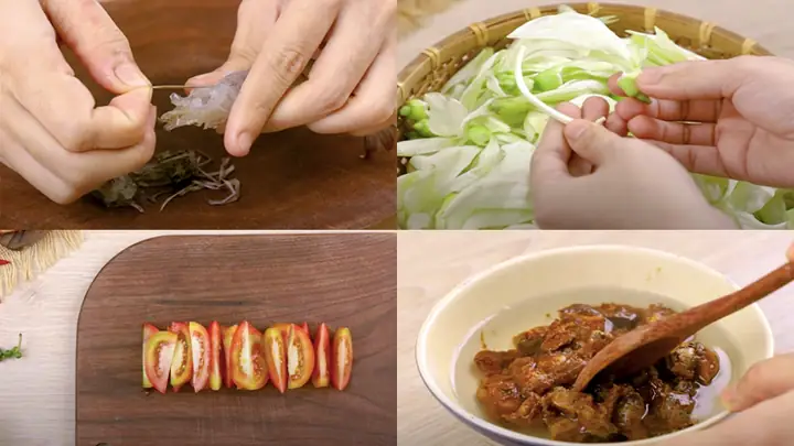 Bước 1sơ Chế Các Nguyên Liệu